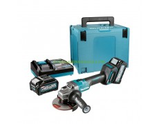 Акумулаторен безчетков ъглошлайф Makita GA008GM201 40 V XGT, 4.0 Ah, Li-ion, Ø 125 мм, 2 батерии, куфар и зарядно устройство thumbnail image