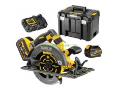 Безчетков ръчен акумулаторен циркуляр DeWALT DCS579T2 54 V, 2 Ah Li-Ion, Ø 190 мм, в куфар с 2 батерии и зарядно устройство thumbnail image