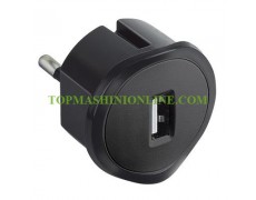 Адаптор от 220 V към USB порт Legrand 50681 1.5 A, 5 V, 230 V, черен thumbnail image