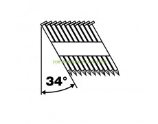 Гвоздеи за такер на лента с наклон 34° тип SN34 Bosch SN34DK 90G с дължна 90 мм, 3.1 мм, 2500 бр., 2 608 200 009 thumbnail image